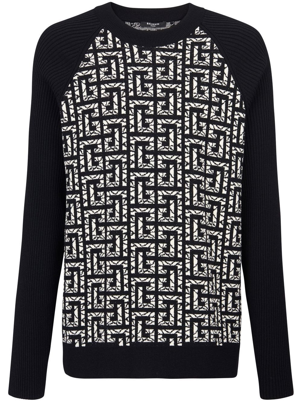 Balmain PB Pullover mit Monogrammmuster - Schwarz von Balmain