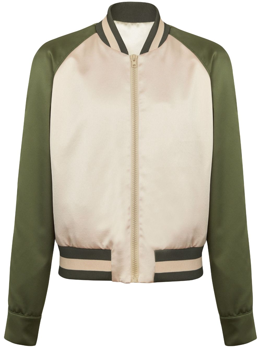 Balmain Paris Bomberjacke mit Logo-Stickerei - Nude von Balmain