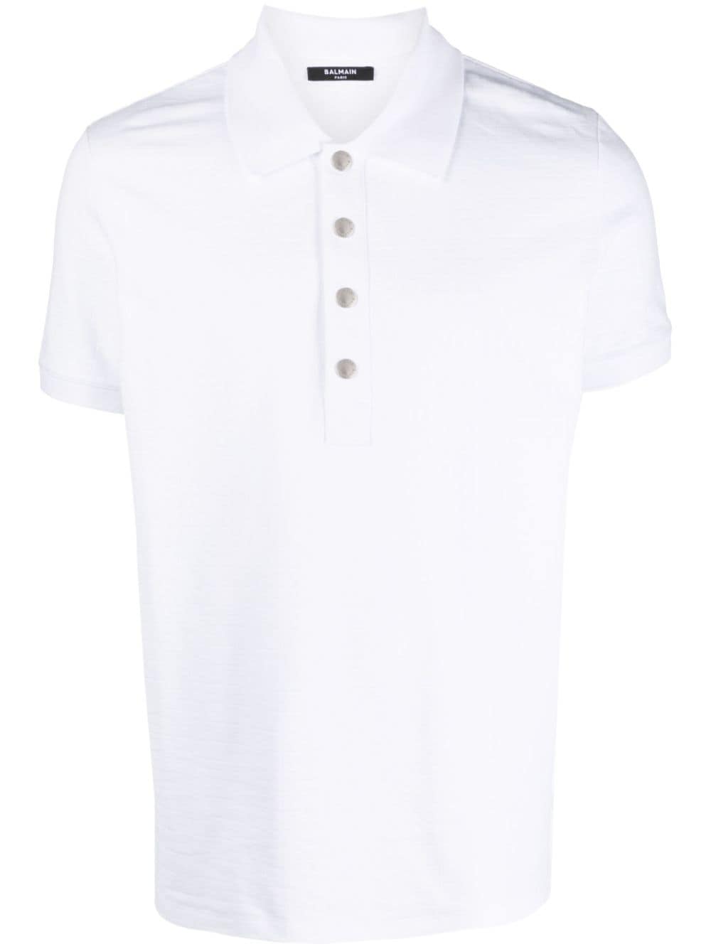 Balmain Pikee-Poloshirt mit Monogramm - Weiß von Balmain