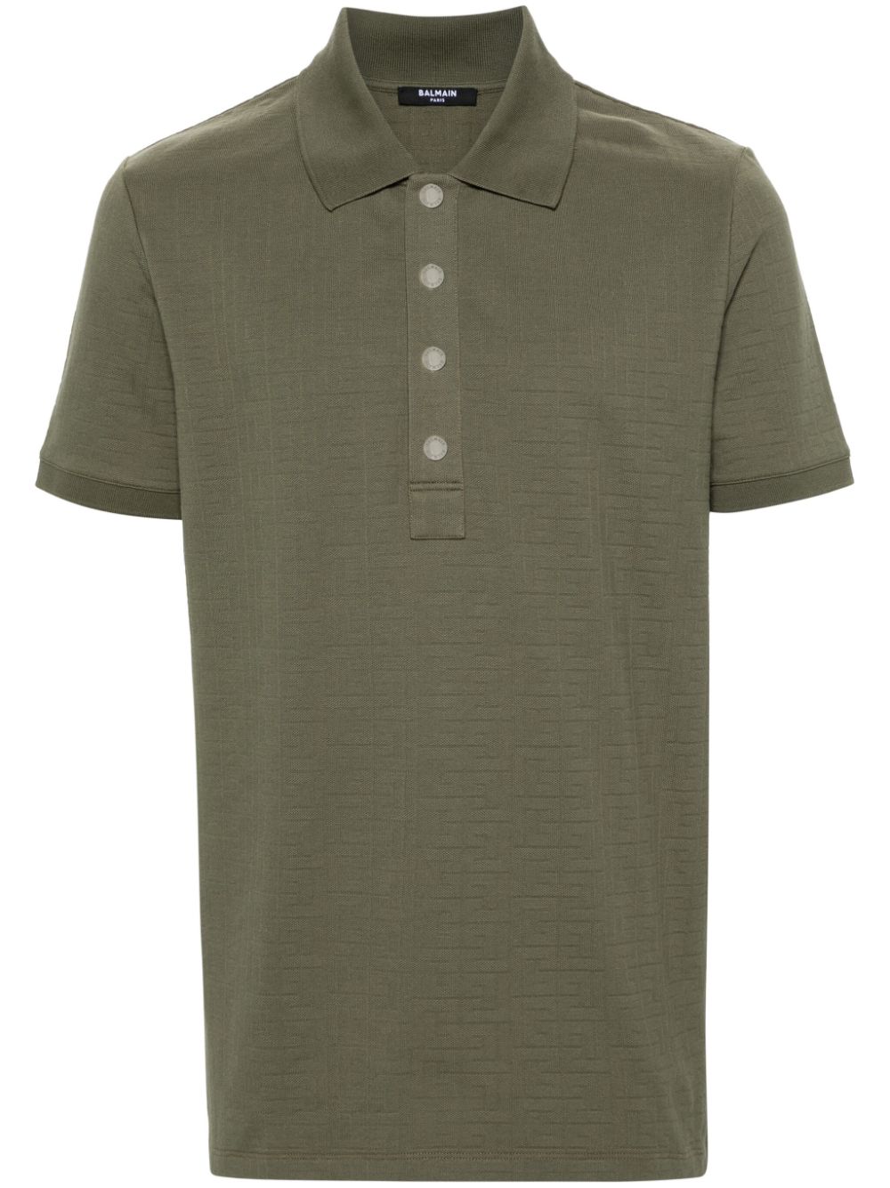 Balmain Poloshirt aus Jacquard - Grün von Balmain