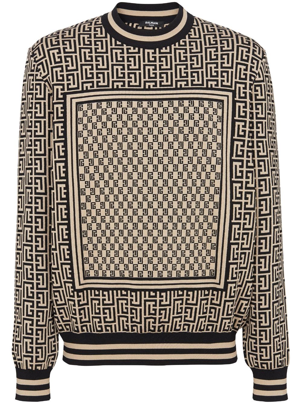 Balmain Pullover mit Monogrammmuster - Braun von Balmain