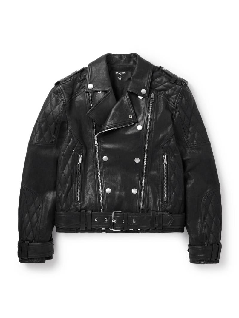 Balmain - Quilted Leather Jacket - Men - Black - IT 52 Balmain - Quilted Leather Jacket - Men - Black - IT 52 von Balmain