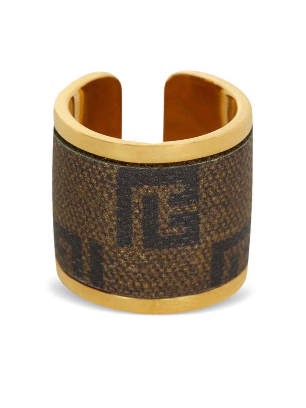 Balmain Ring mit Monogrammmuster - Braun von Balmain