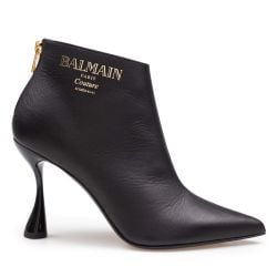 Balmain Schwarze Leder Stiefeletten von Balmain