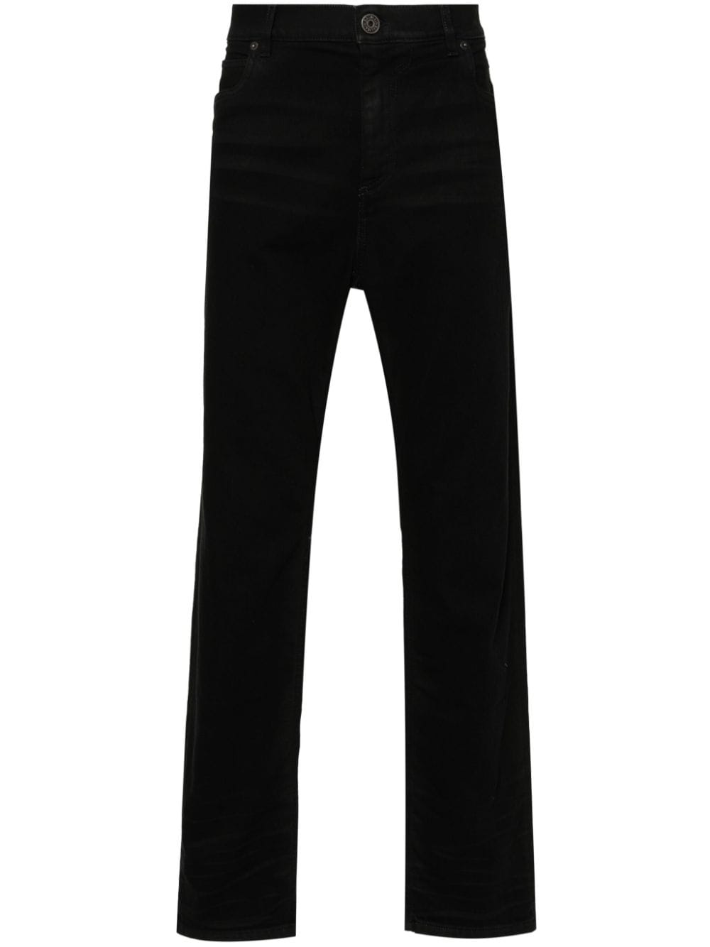 Balmain Straight-Leg-Jeans mit Logo-Stickerei - Schwarz von Balmain