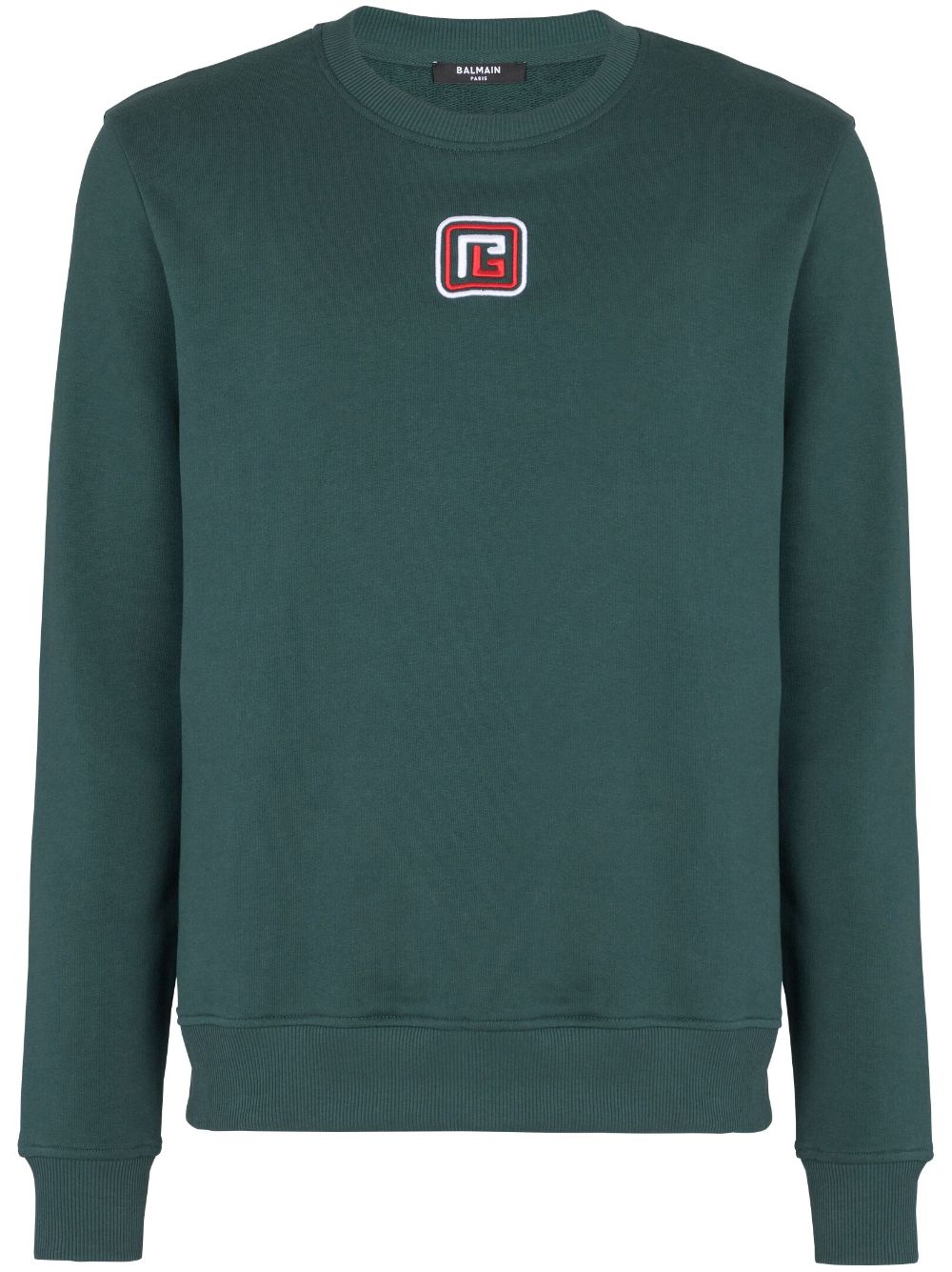 Balmain Sweatshirt mit Logo-Stickerei - Grün von Balmain