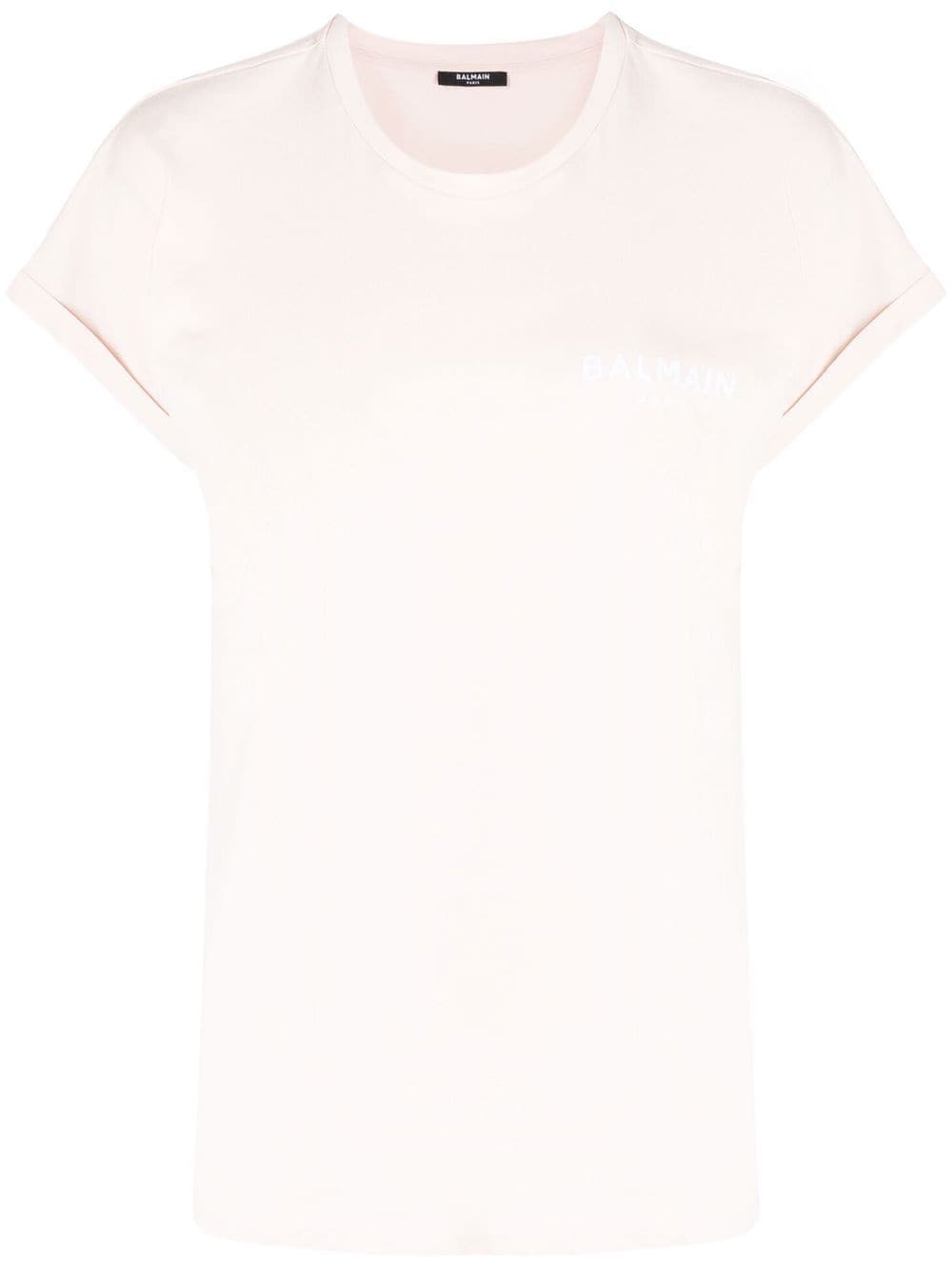 Balmain T-Shirt mit Logo-Print - Rosa von Balmain