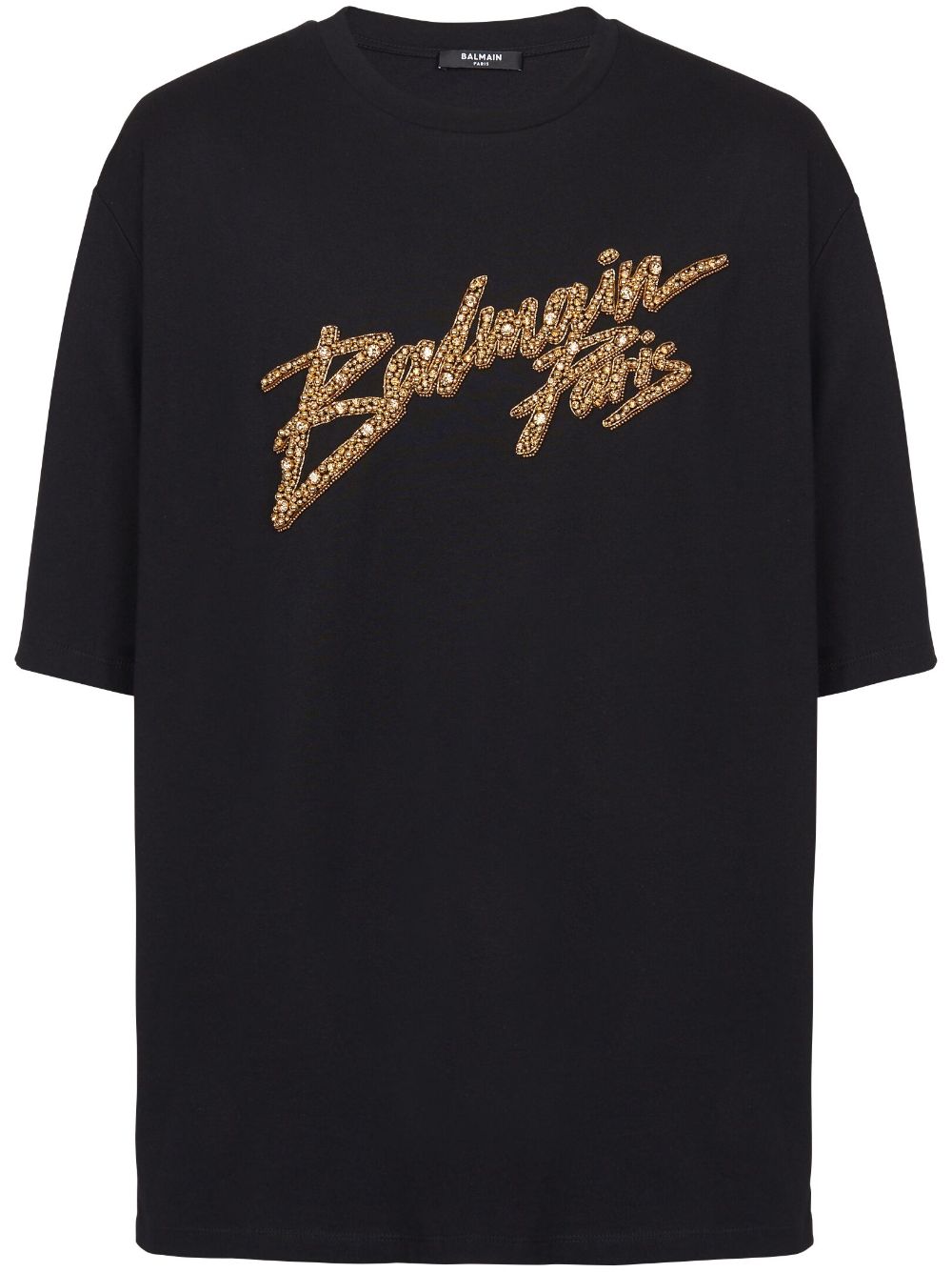 Balmain T-Shirt mit Logo-Stickerei - Schwarz von Balmain