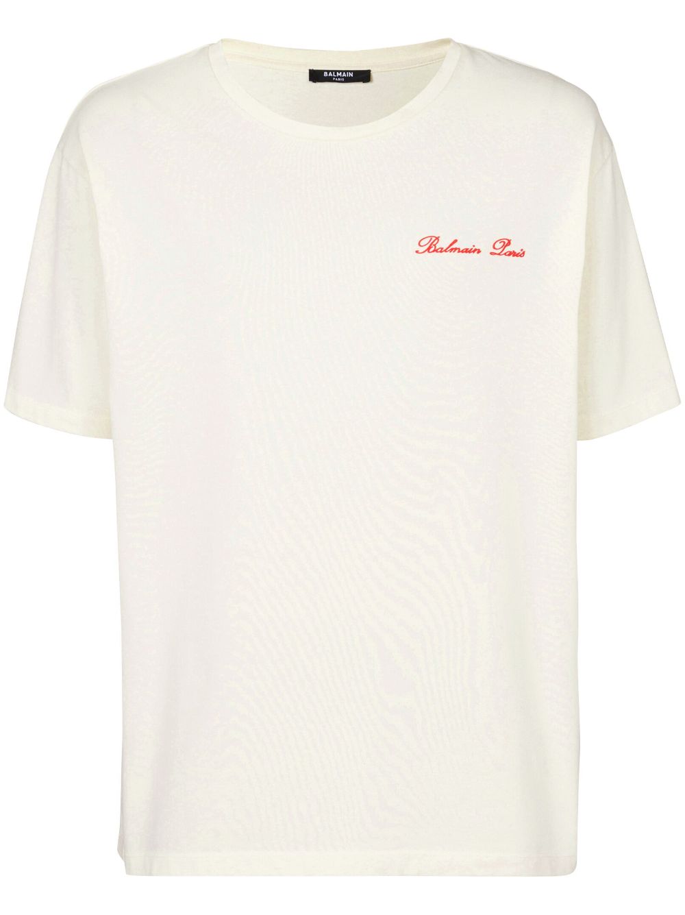 Balmain T-Shirt mit Logo-Stickerei - Weiß von Balmain