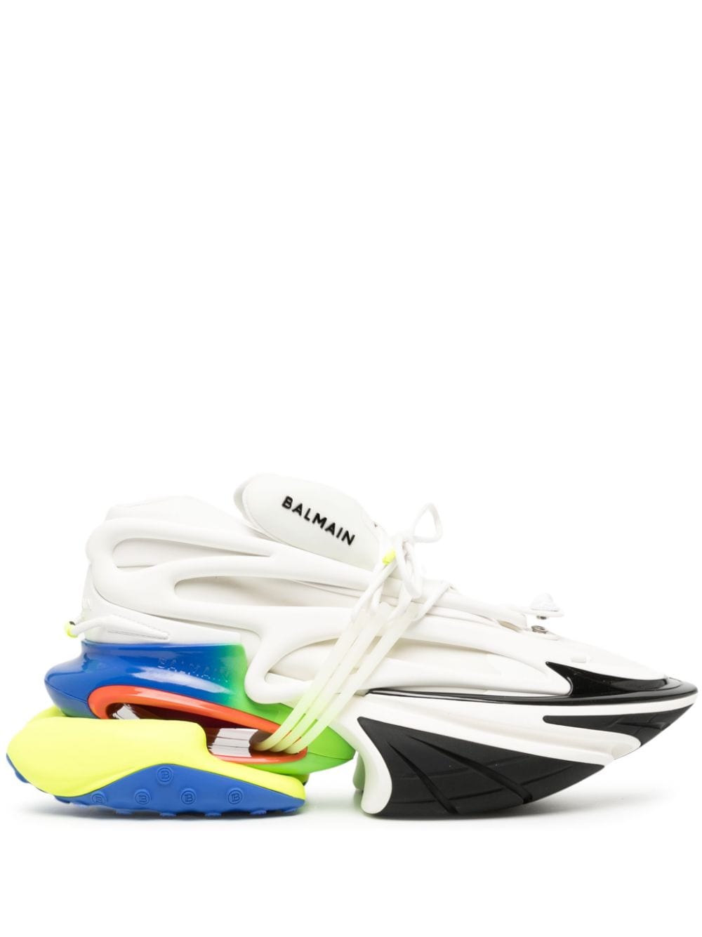 Balmain Unicorn Sneakers in Colour-Block-Optik - Weiß von Balmain