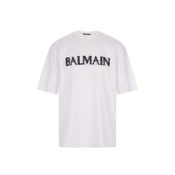 Balmain Weißes Oversize Baumwoll-t-shirt Für Herren von Balmain