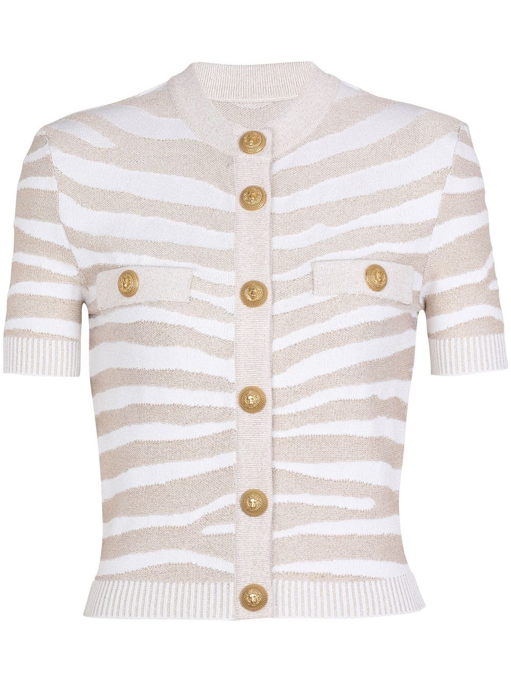 Balmain Cardigan mit Knöpfen - Nude von Balmain