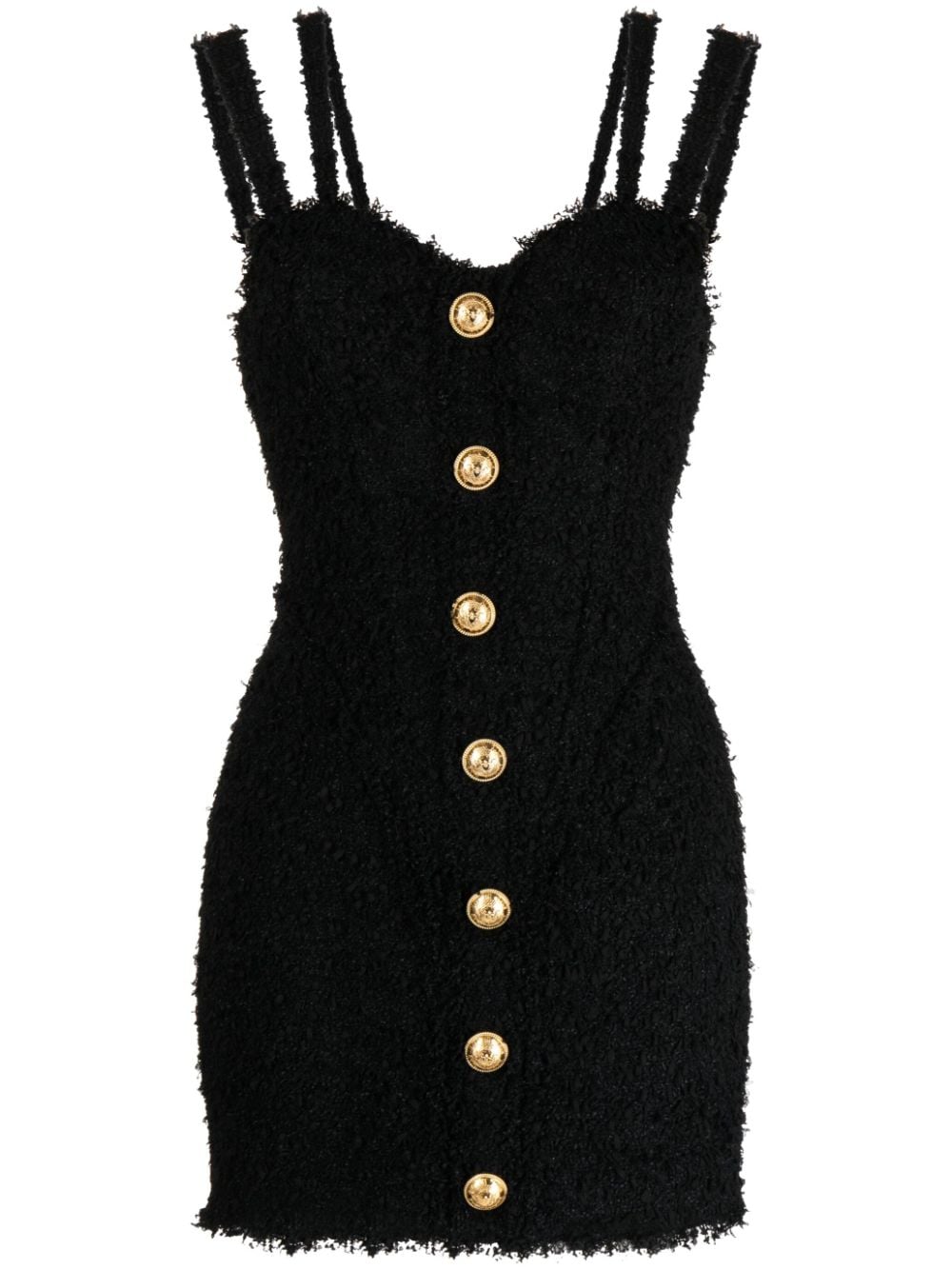 Balmain Kleid mit Zierknöpfen - Schwarz von Balmain