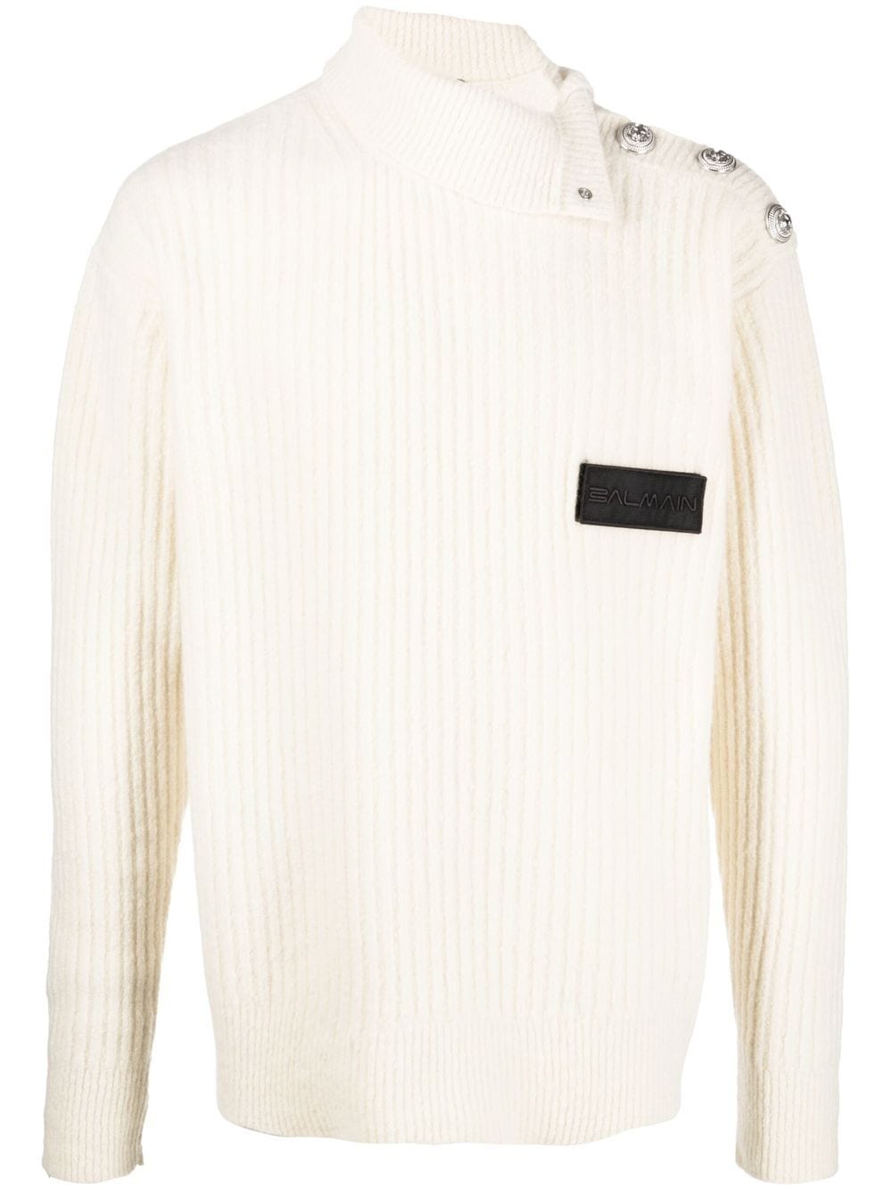 Balmain Pullover mit geprägten Knöpfen - Nude von Balmain