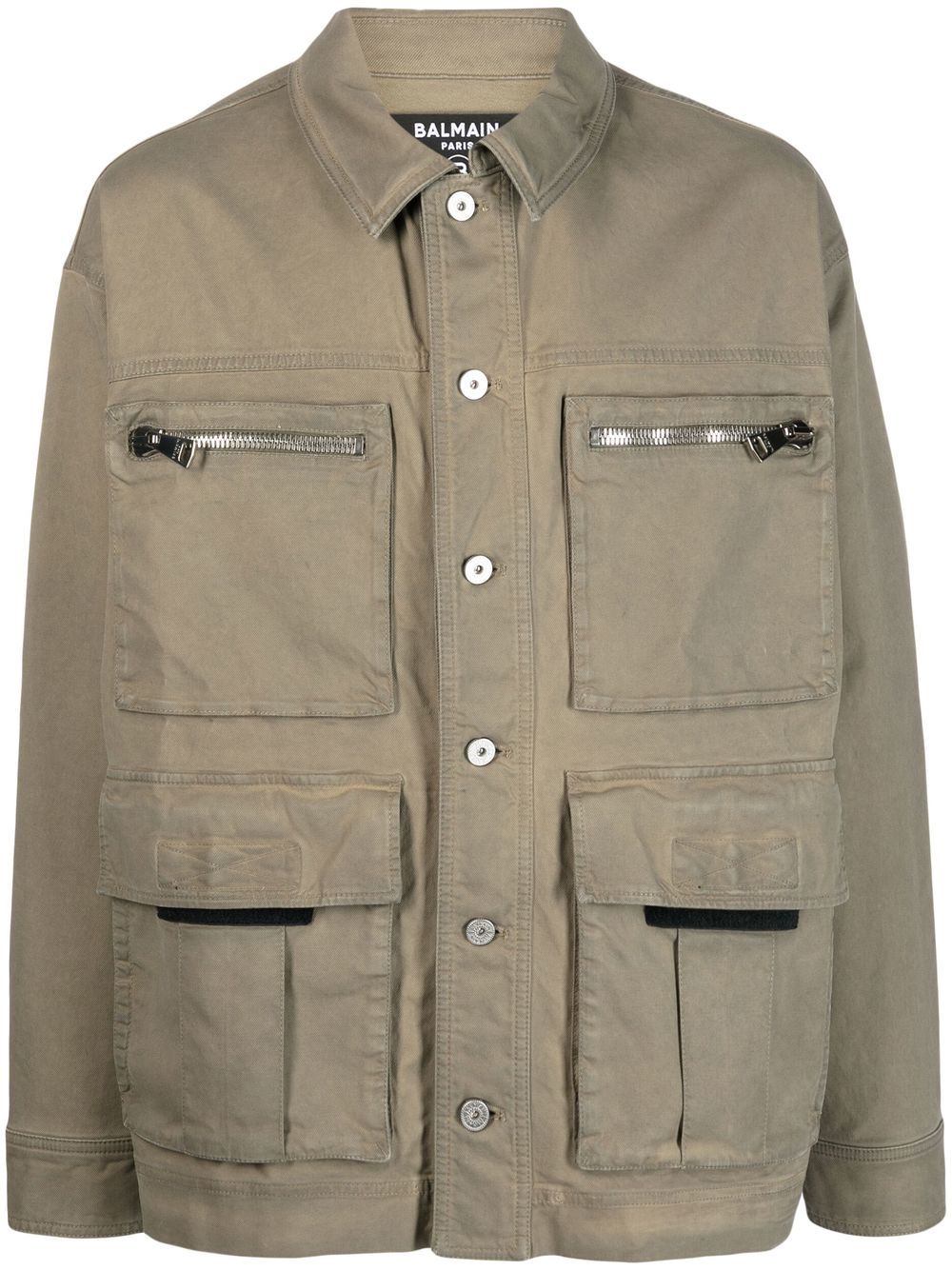 Balmain Military-Jacke mit Knopfleiste - Grün von Balmain