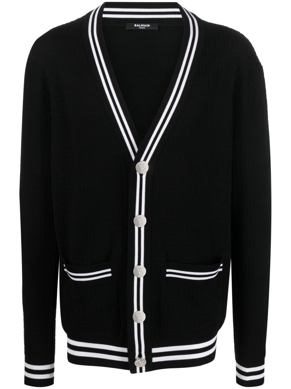 Balmain Cardigan mit V-Ausschnitt - Schwarz von Balmain