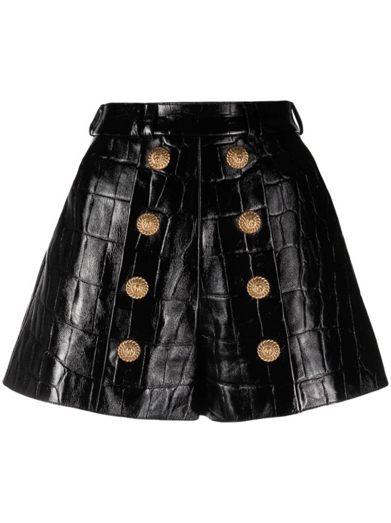 Balmain Shorts mit Knöpfen - Schwarz von Balmain