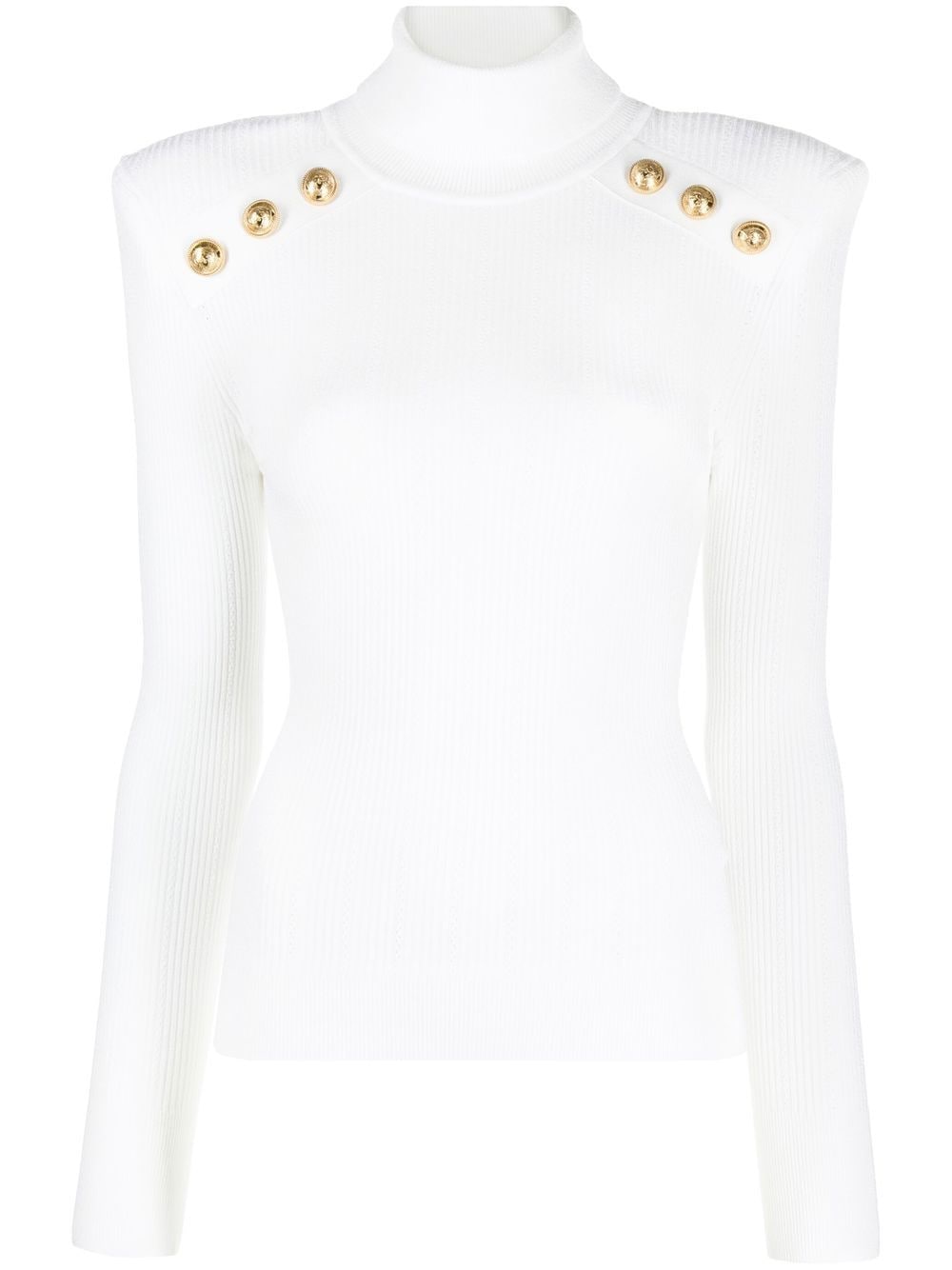 Balmain Gerippter Pullover - Weiß von Balmain