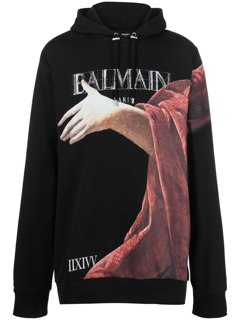 Balmain Hoodie mit grafischem Print - Schwarz von Balmain