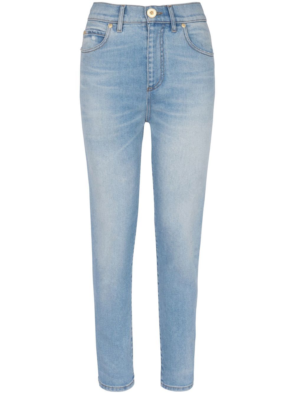 Balmain Schmale High-Rise-Jeans - Blau von Balmain