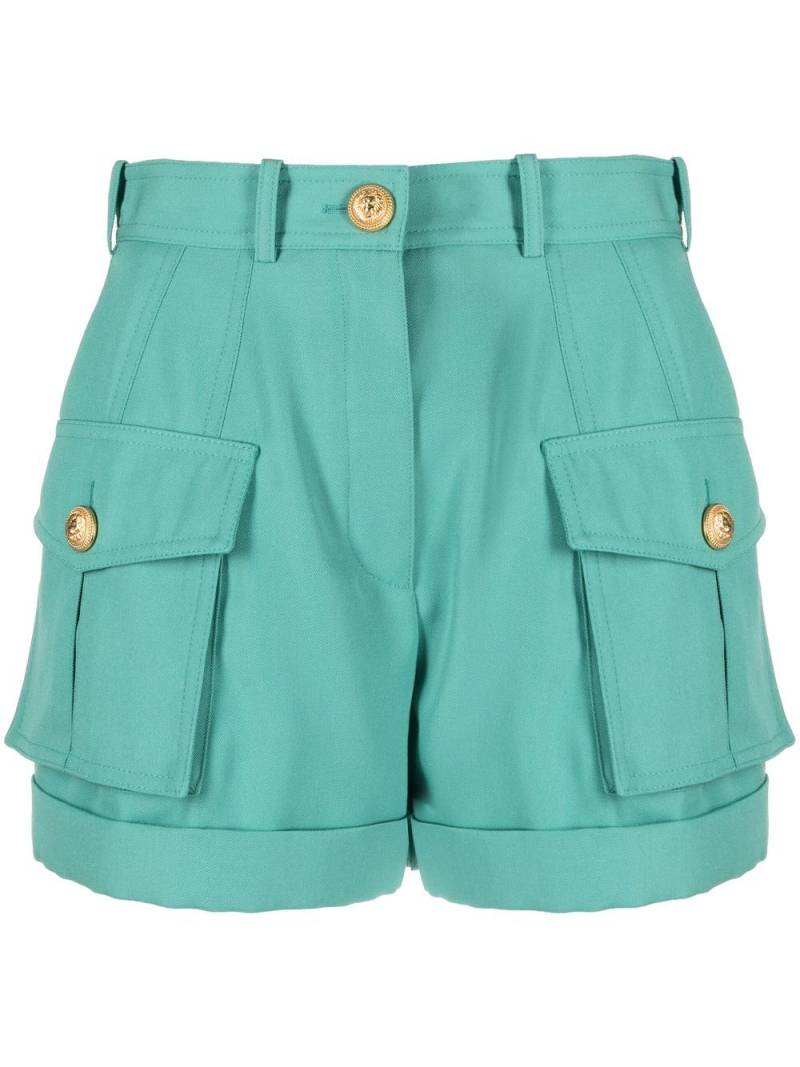 Balmain Shorts mit hohem Bund - Grün von Balmain