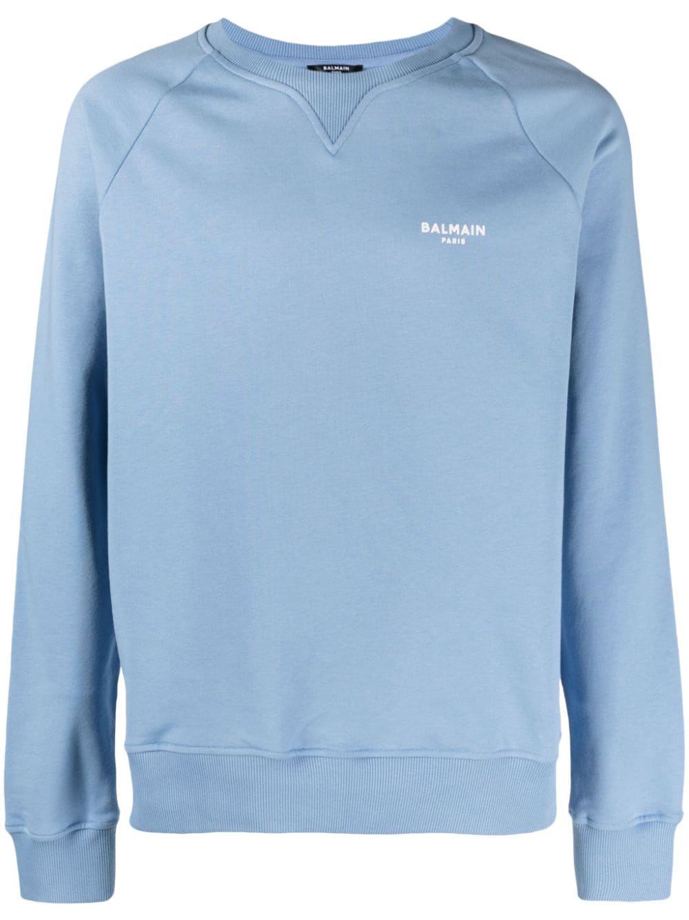 Balmain Sweatshirt mit beflocktem Logo - Blau von Balmain