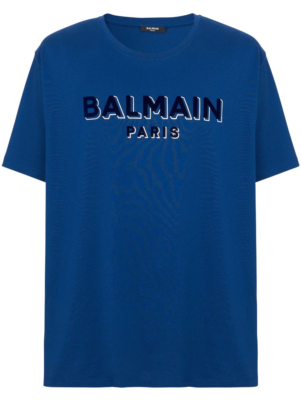 Balmain T-Shirt aus Bio-Baumwolle mit Logo - Blau von Balmain