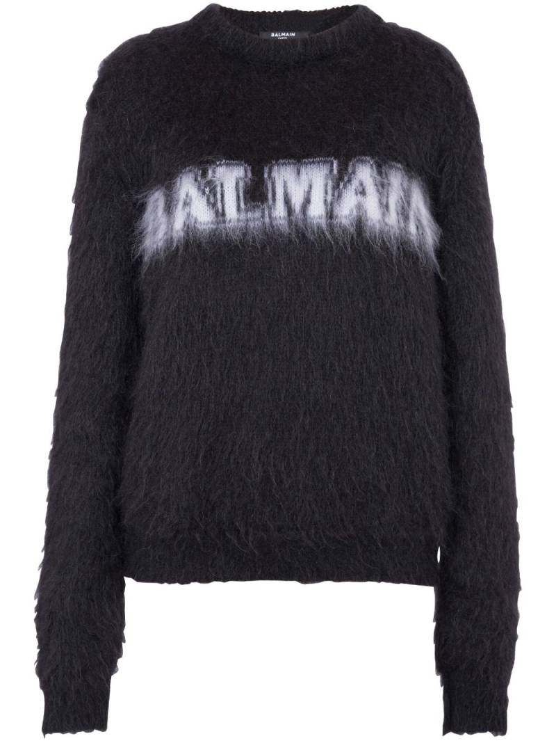 Balmain Pullover mit Jacquardmuster - Schwarz von Balmain