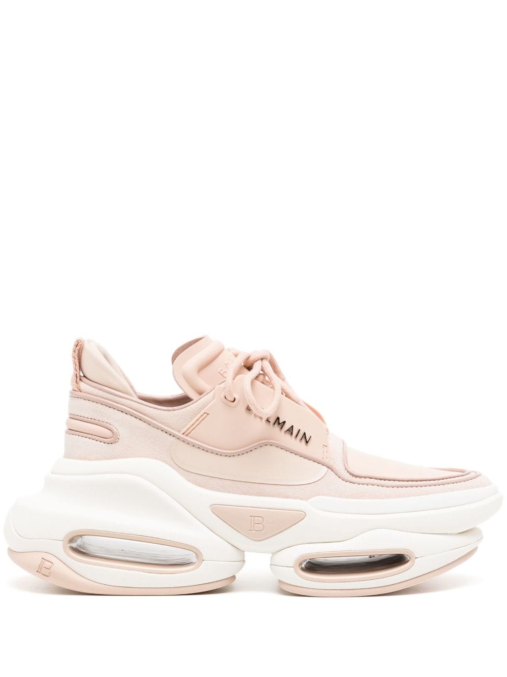 Balmain Sneakers mit Logo-Schild - Rosa von Balmain