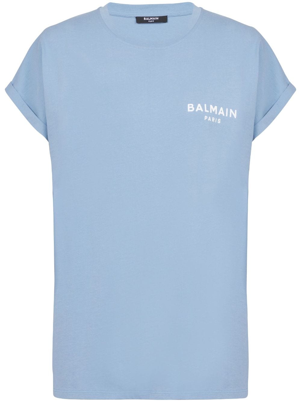 Balmain T-Shirt mit beflocktem Logo - Blau von Balmain