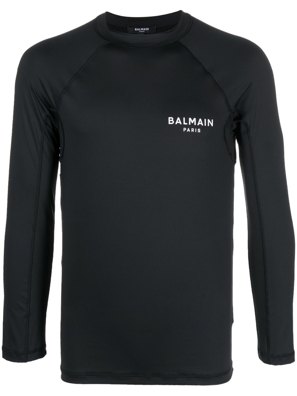 Balmain Schmales T-Shirt mit Logo-Print - Schwarz von Balmain