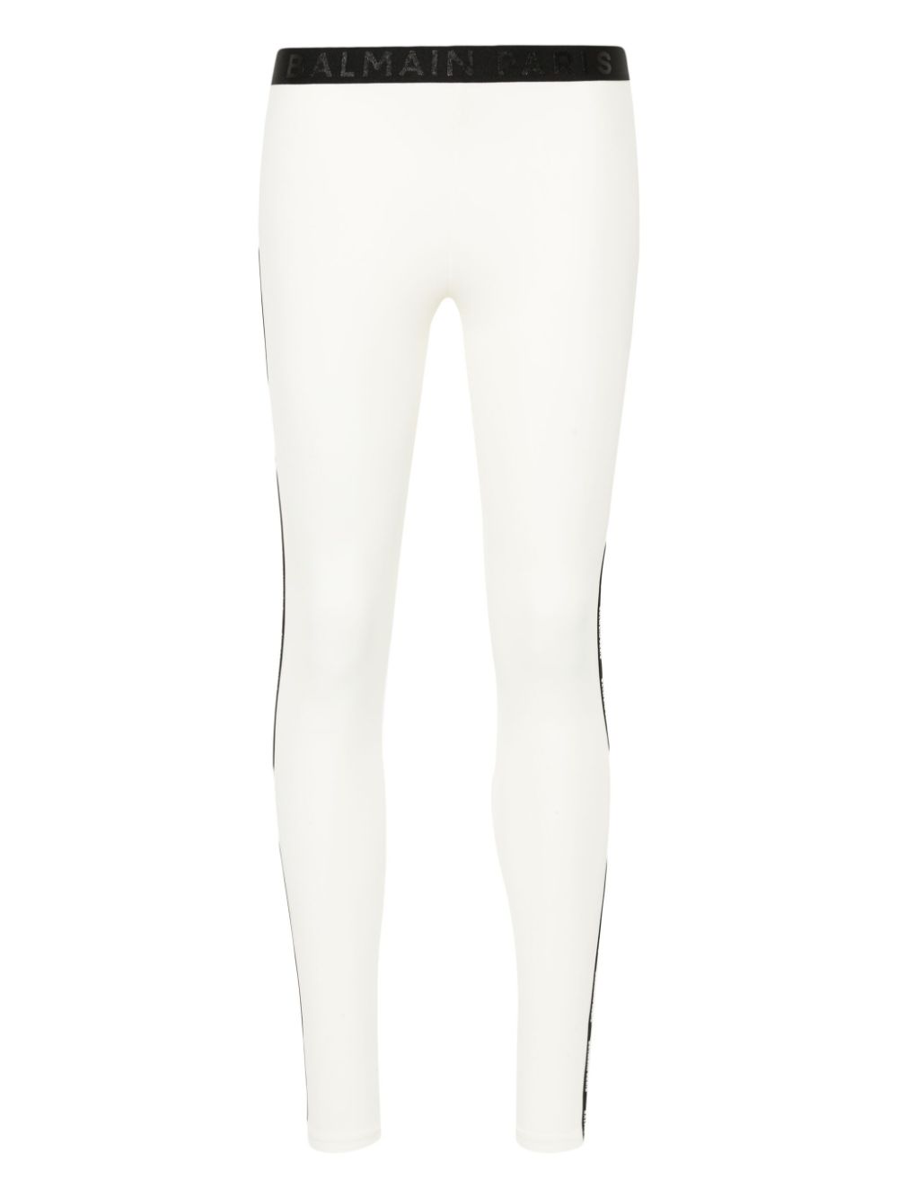 Balmain logo-trim leggings - Nude von Balmain