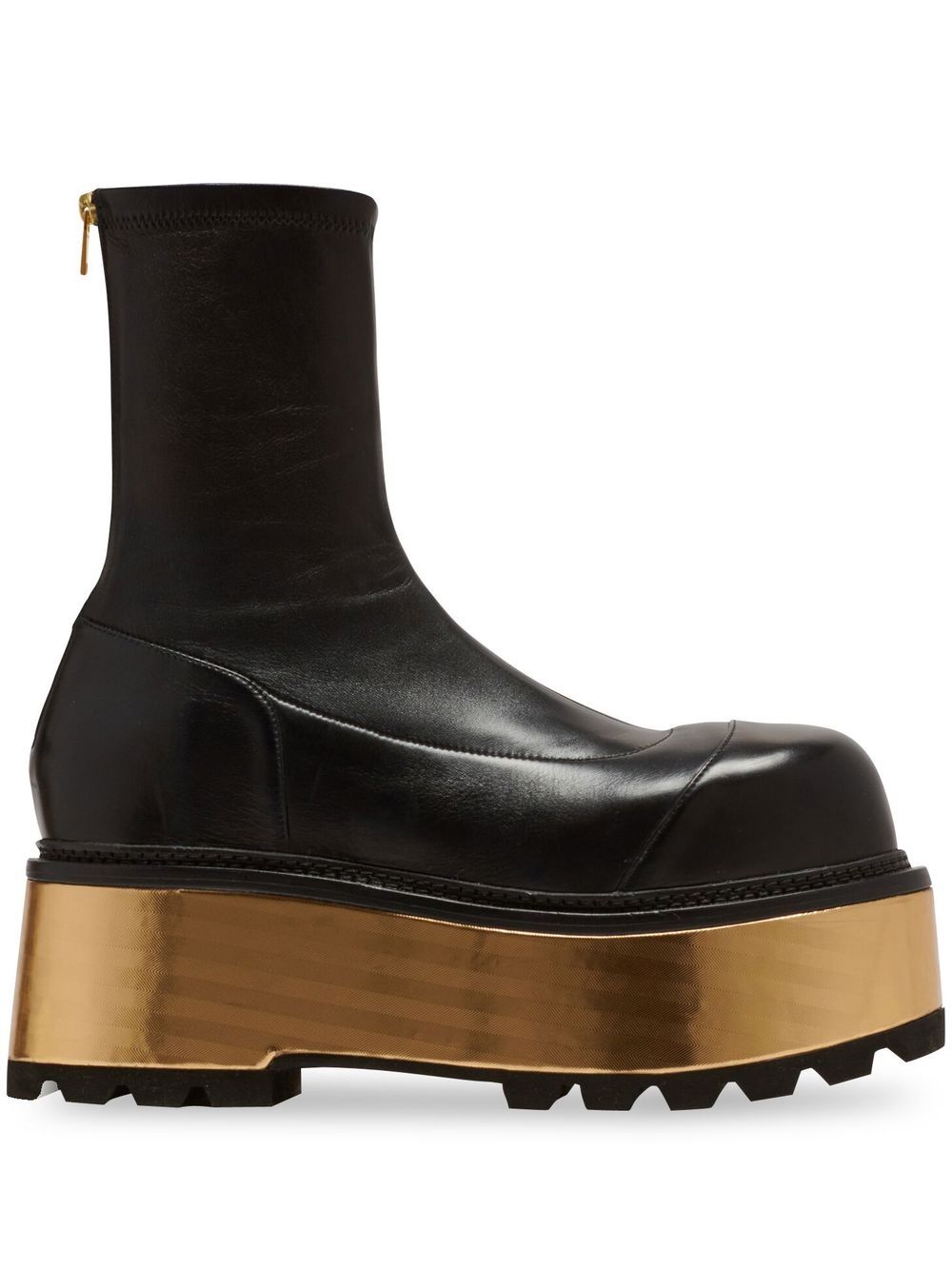 Balmain Stiefel mit metallischem Plateau - Schwarz von Balmain