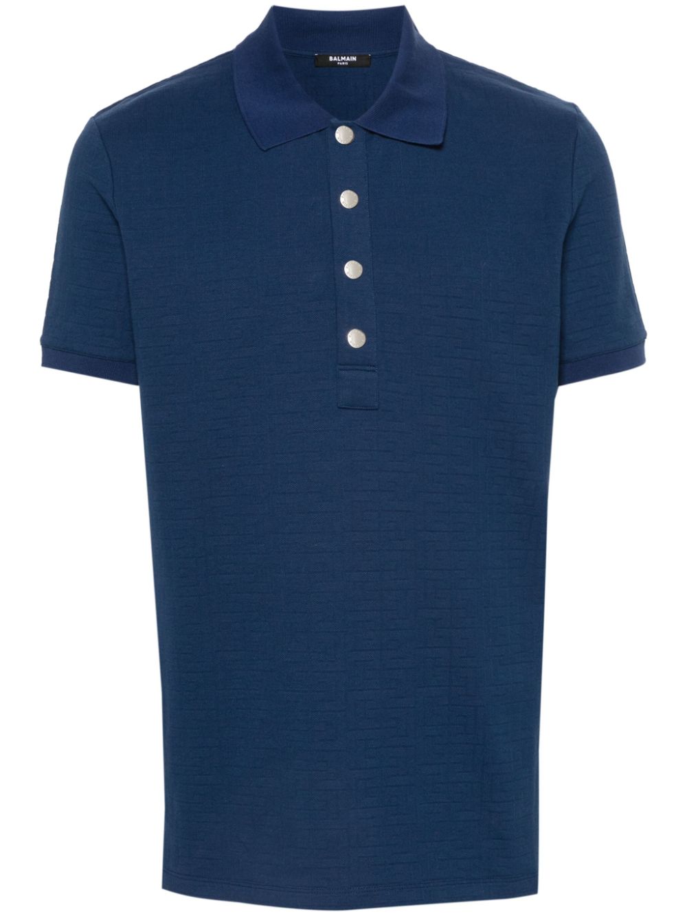 Balmain Poloshirt aus Monogramm-Jacquard - Blau von Balmain