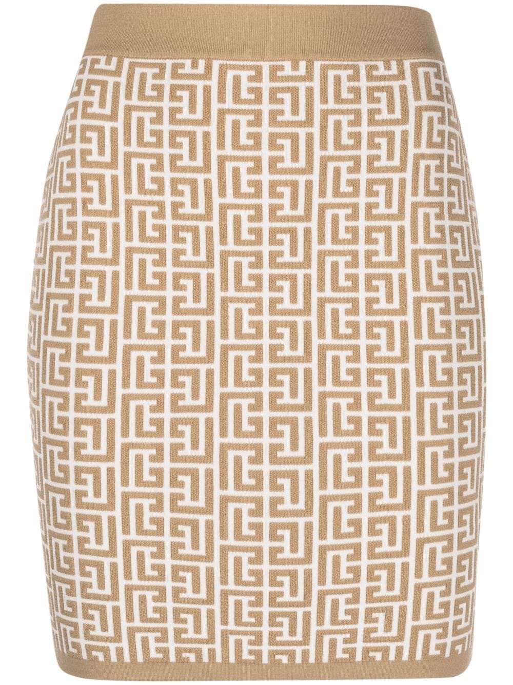 Balmain Minirock mit Monogramm - Nude von Balmain