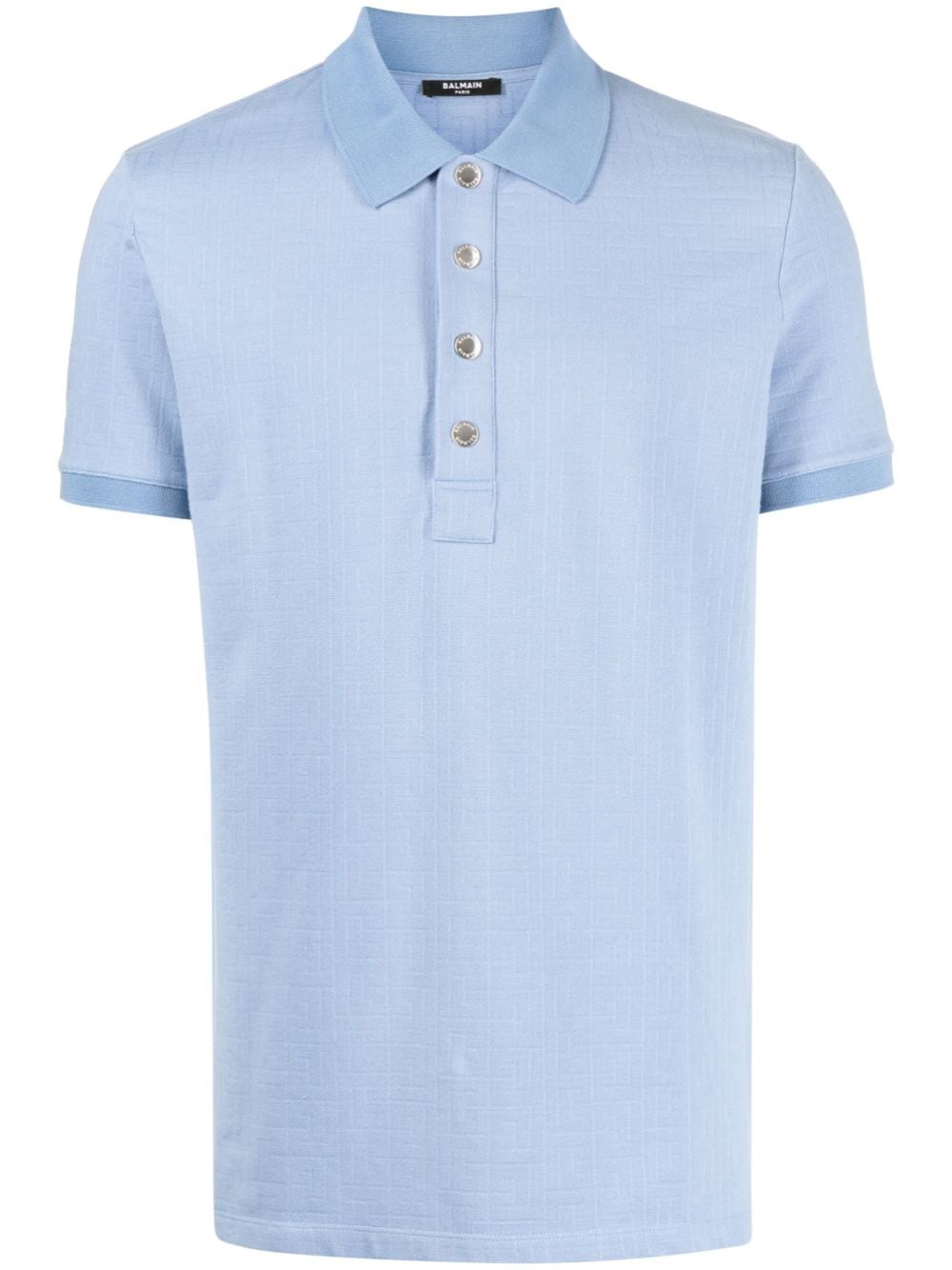 Balmain Poloshirt aus Monogramm-Jacquard - Blau von Balmain