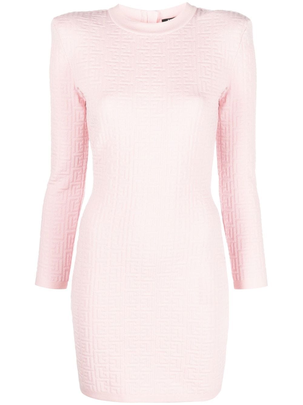 Balmain Gestricktes Kleid mit Monogramm - Rosa von Balmain