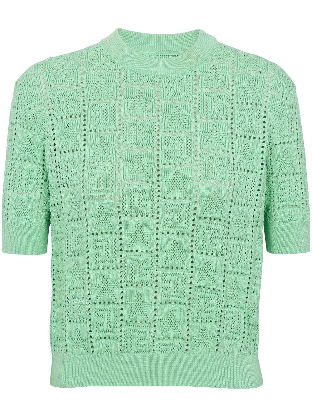 Balmain Top mit Lochstrickmuster - Grün von Balmain