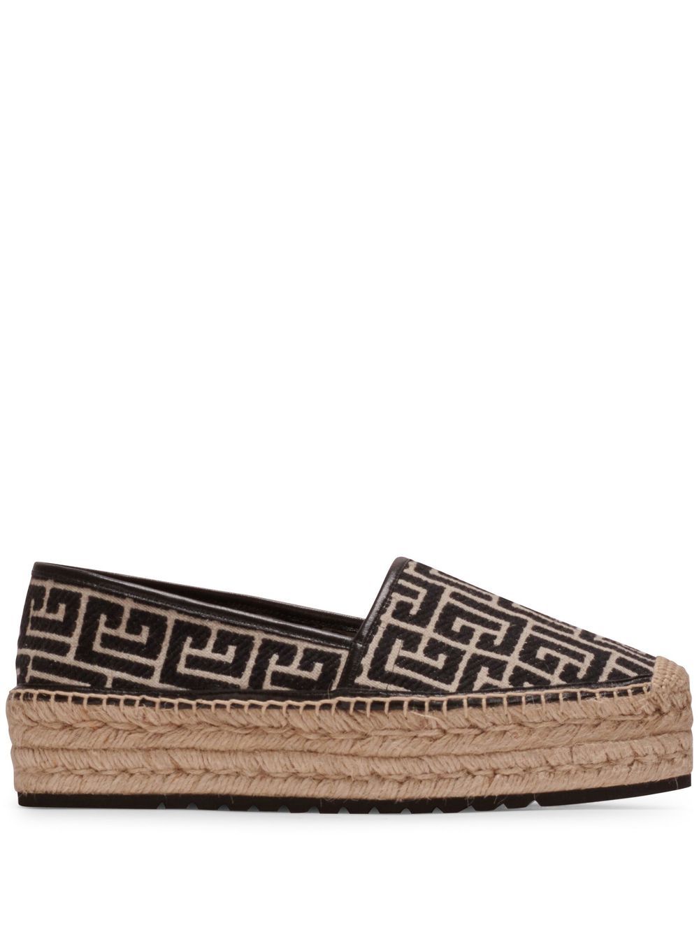 Balmain Espadrilles mit Monogrammmuster - Schwarz von Balmain