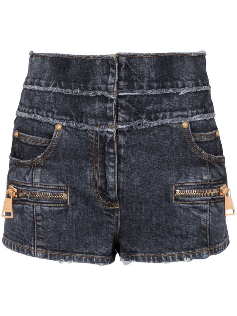 Balmain Jeans-Shorts mit Taschen - Blau von Balmain