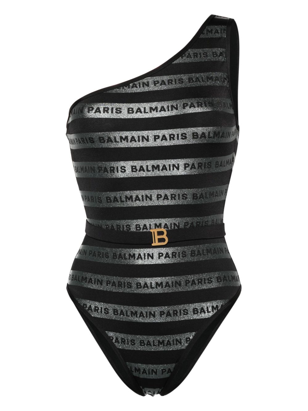 Balmain One-Shoulder-Badeanzug - Schwarz von Balmain