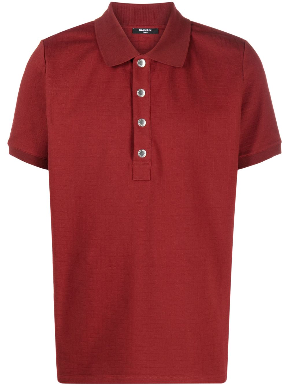 Balmain Poloshirt aus Pikee - Rot von Balmain