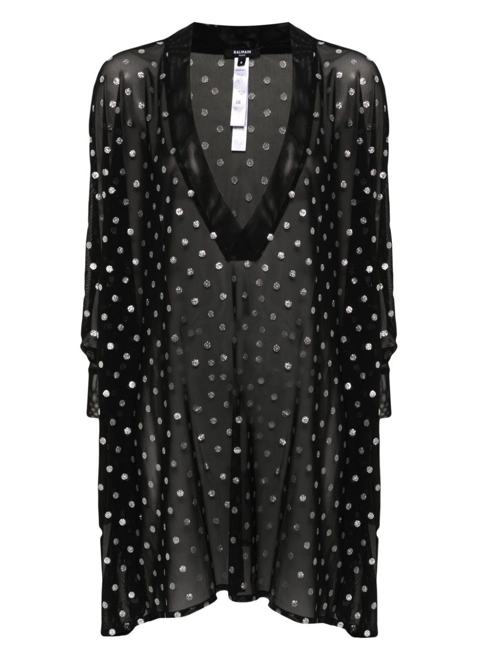 Balmain polka dot mini beach dress - Schwarz von Balmain