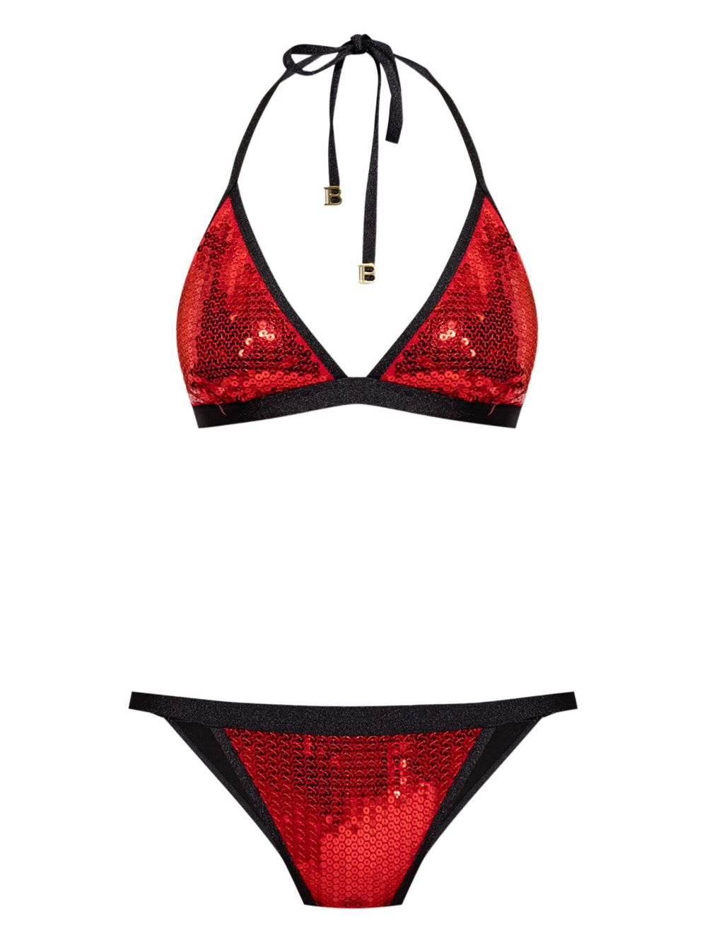 Balmain Bikini mit Pailletten - Rot von Balmain