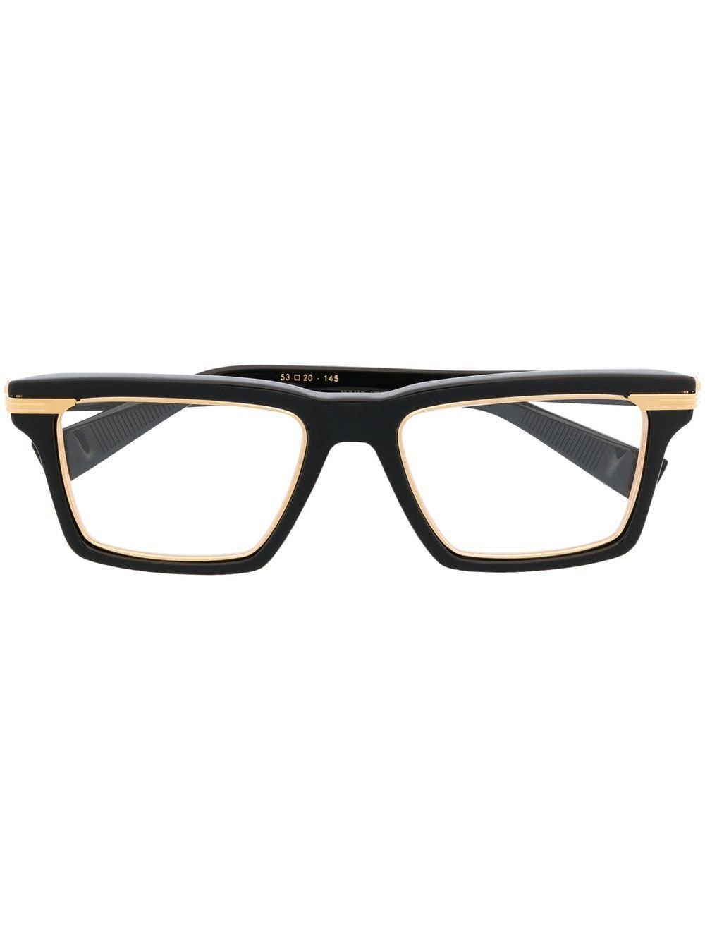 Balmain Eyewear Brille mit eckigem Gestell - Schwarz von Balmain Eyewear