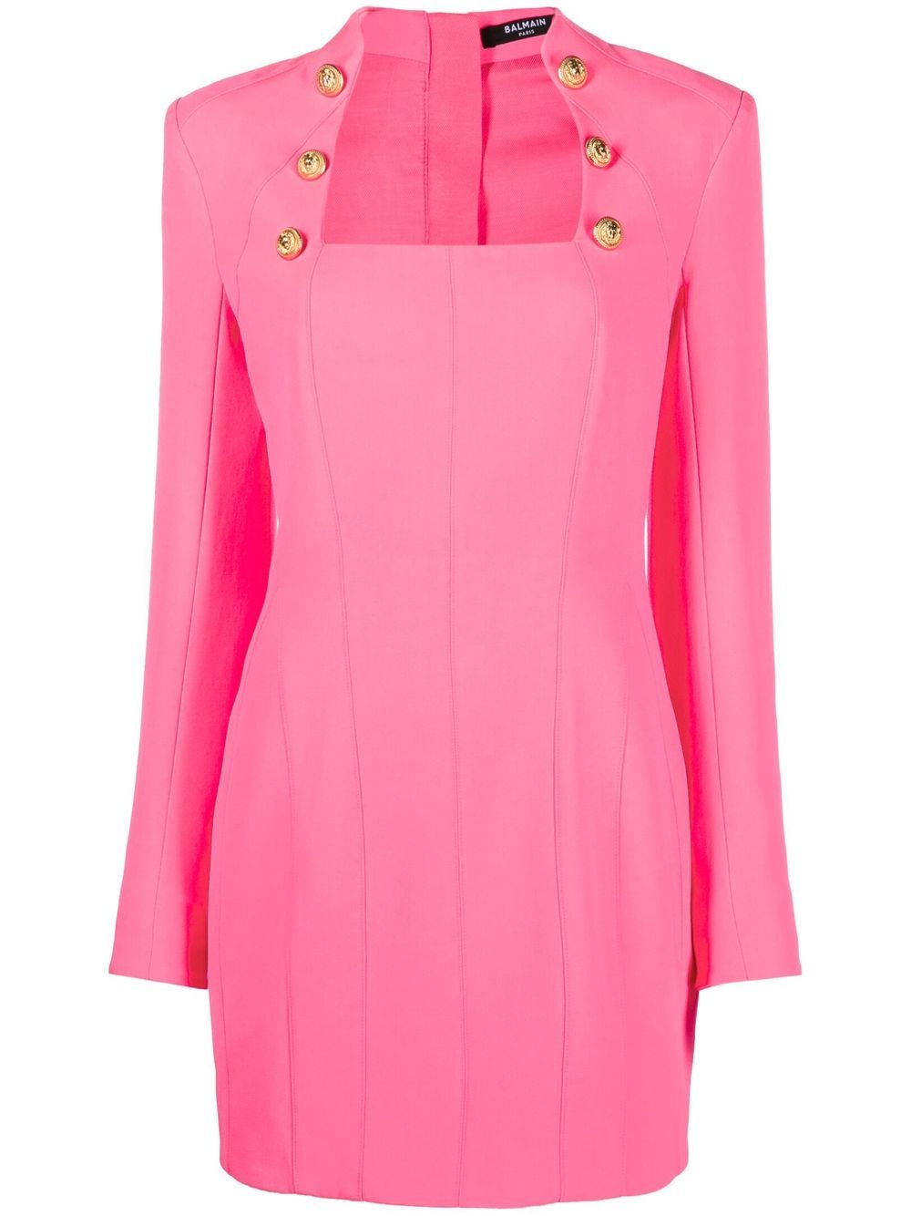 Balmain Kleid mit eckigem Ausschnitt - Rosa von Balmain