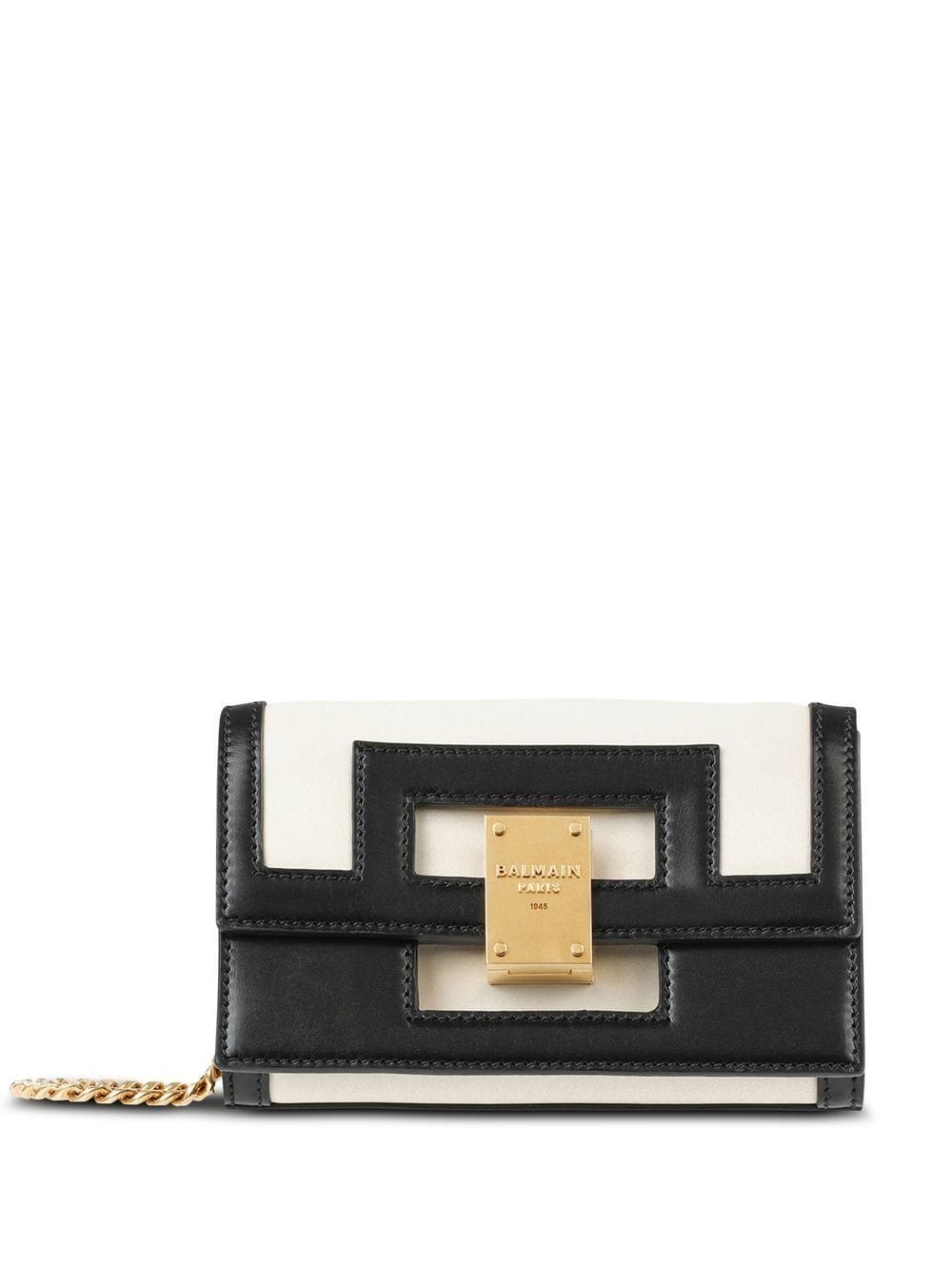 Balmain Zweifarbige Schultertasche - Schwarz von Balmain