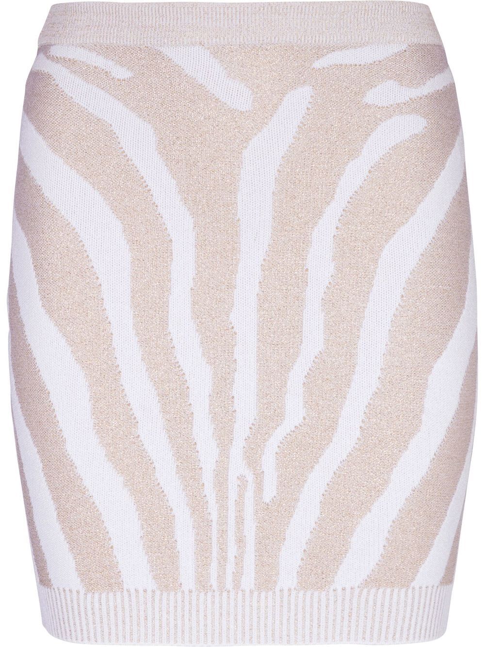 Balmain Minirock mit Zebra-Print - Nude von Balmain