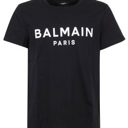 Schwarzes Baumwoll Herren T-shirt Von Balmain von Balmain
