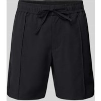 Balr. Regular Fit Shorts mit fixierten Bügelfalten Modell 'Hex-Series' in Black, Größe XXL von Balr.